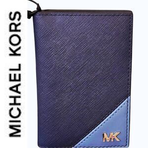 Michael Kors Rivington Logo Bi-Fold Card Case- DK Chambray